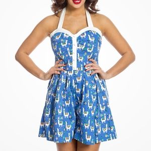 Lindy Bop Llama Romper Playsuit